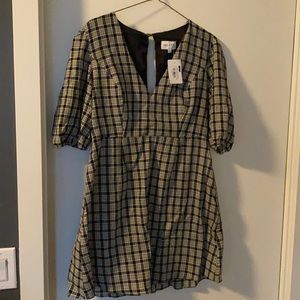 Black and White plaid mini dress from Park & Fifth